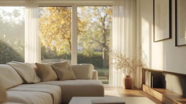 Modern family living room with flexible multi-purpose furniture