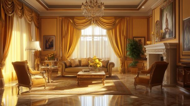 Warm and inviting living room with layered mood lighting