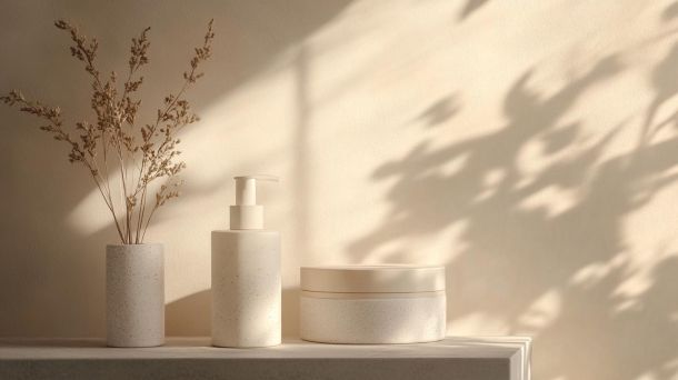 Natural eco-friendly paint samples with sustainable painting tools
