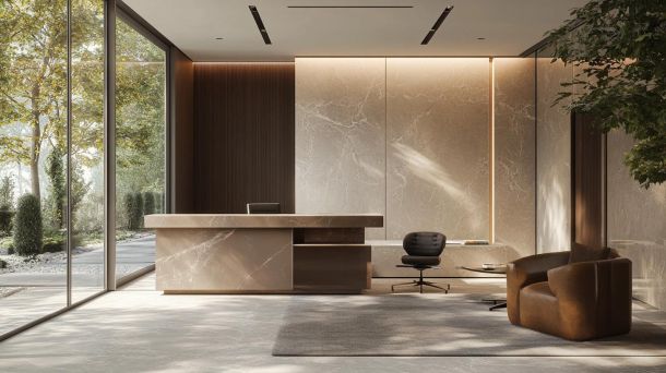 Ergonomic home office workspace with adjustable chair and desk