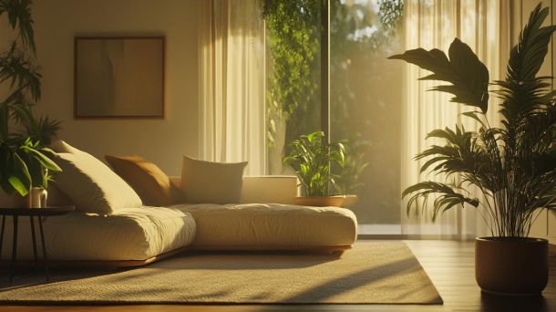 Eco-friendly sustainable home decor materials and natural textures