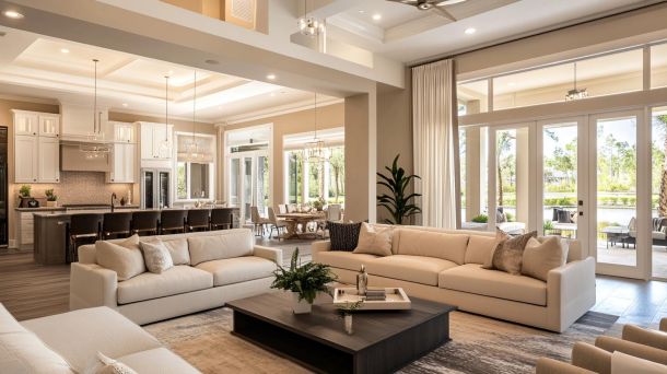 Modern open-concept home design for multiple generations