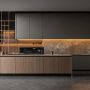 Modern compact kitchen with efficient storage solutions