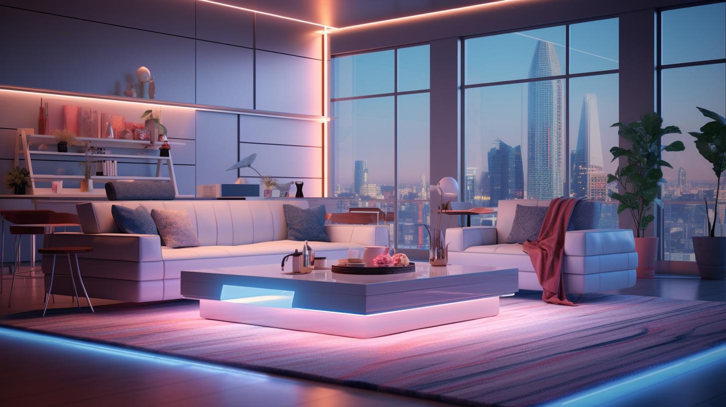 Smartphone displaying augmented reality interior design interface