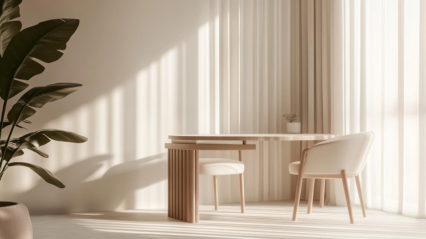 Minimalist home office with smart storage and ergonomic desk setup