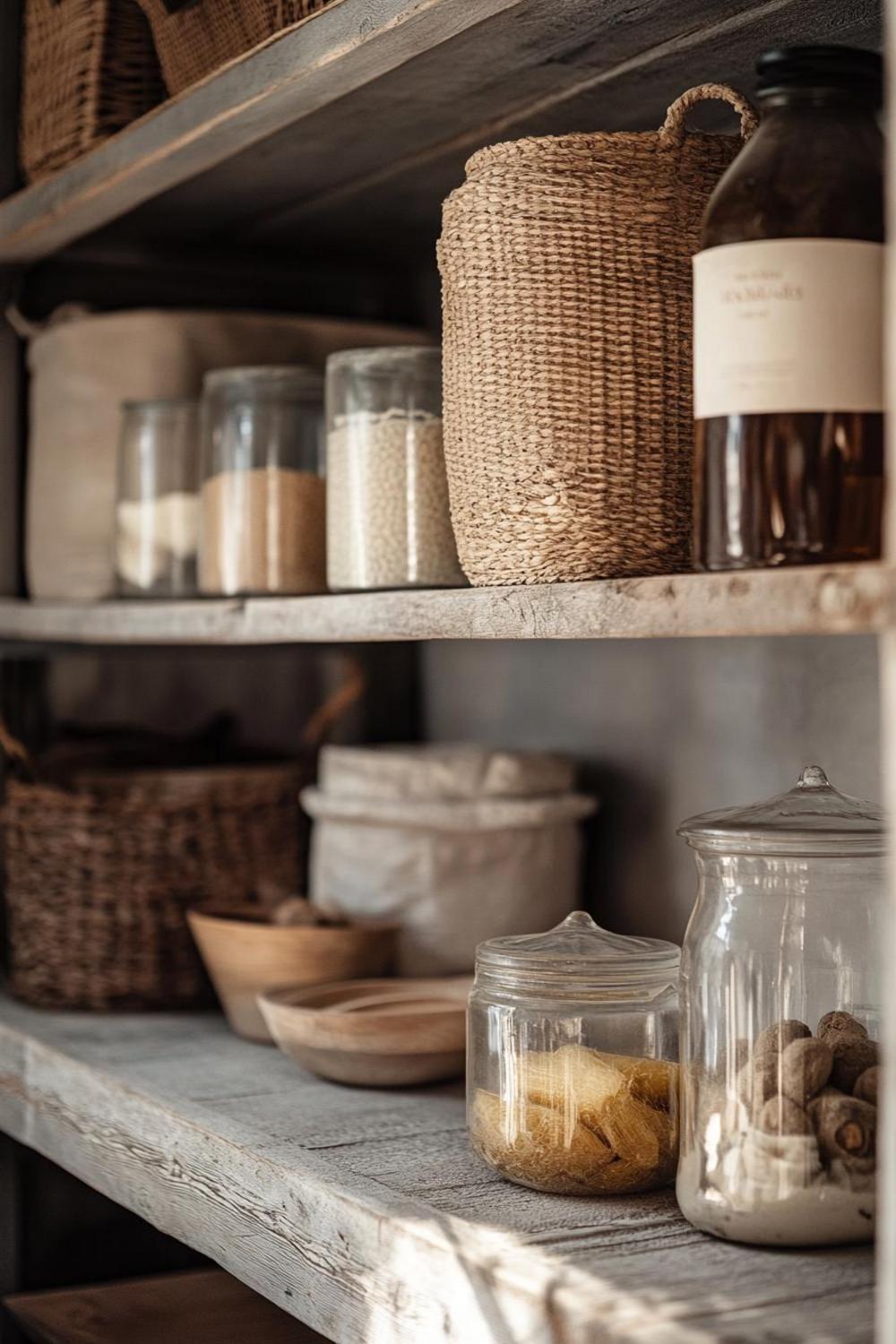 Zero-waste kitchen organization with sustainable containers