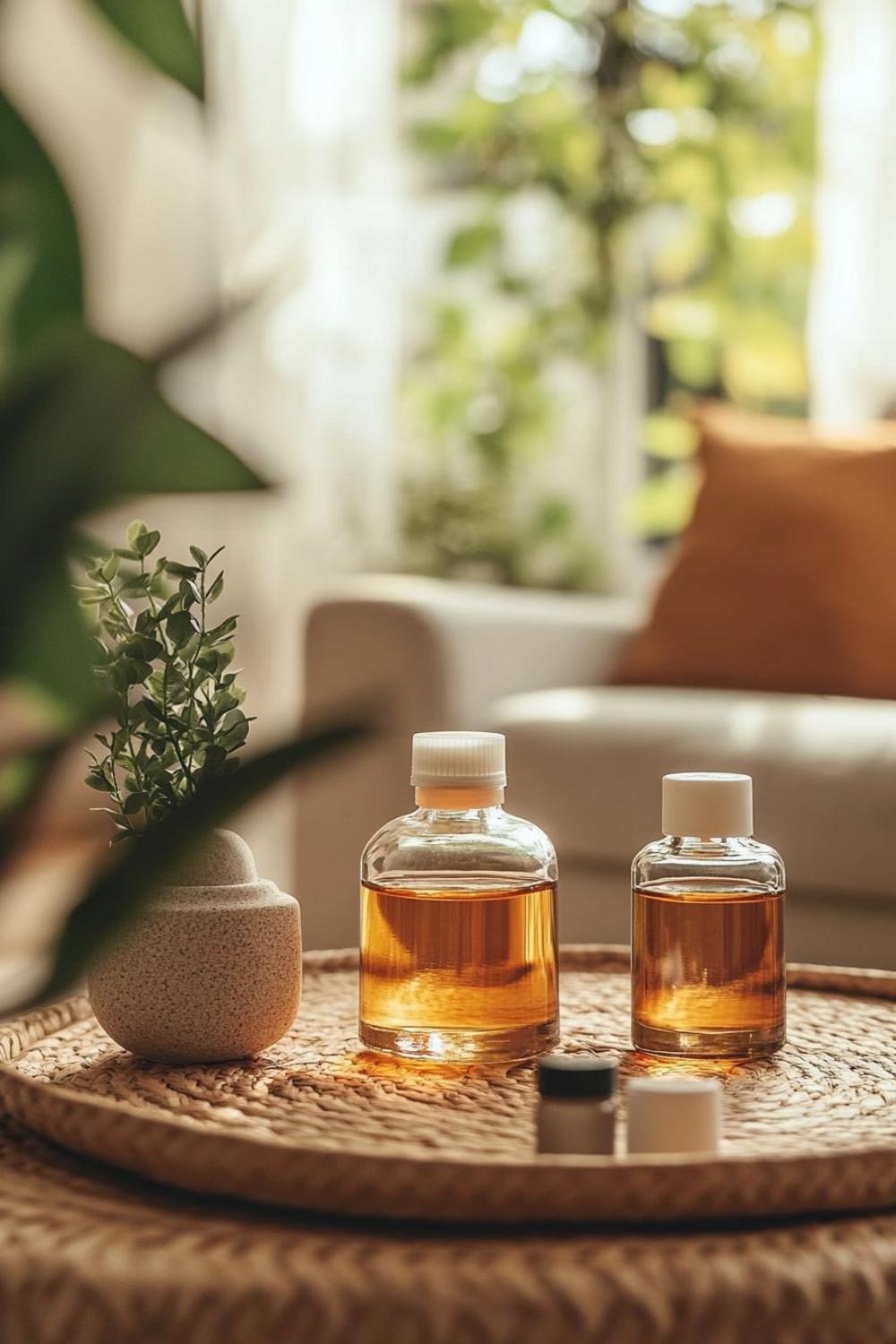 Warm family environment with natural fragrance elements