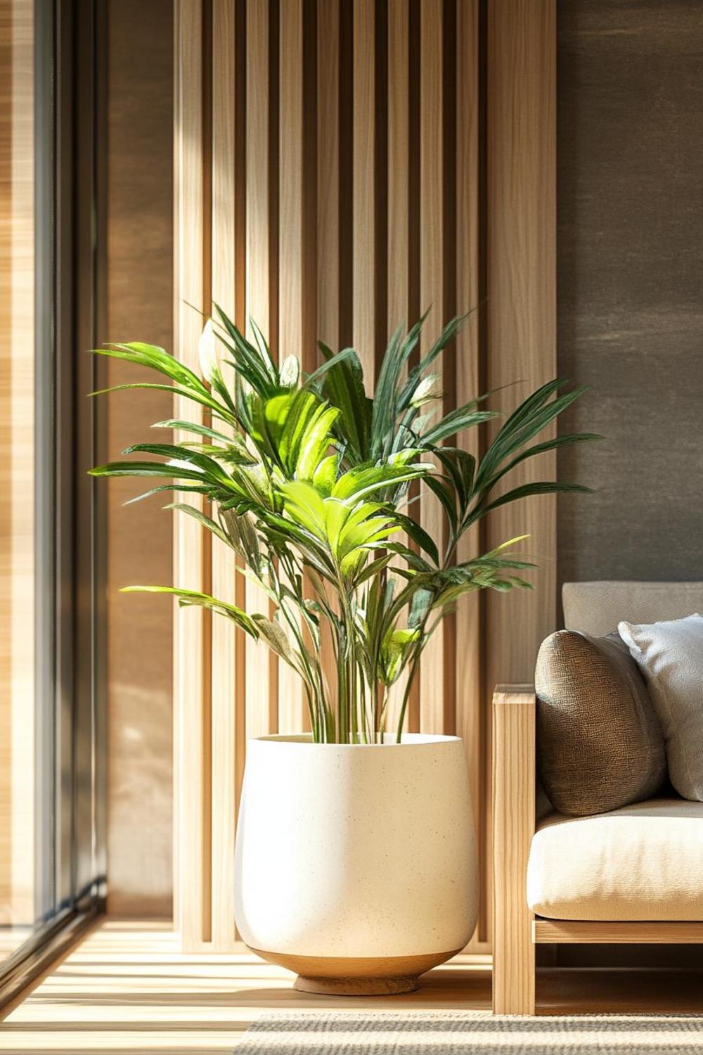 Happy family enjoying eco-friendly home environment