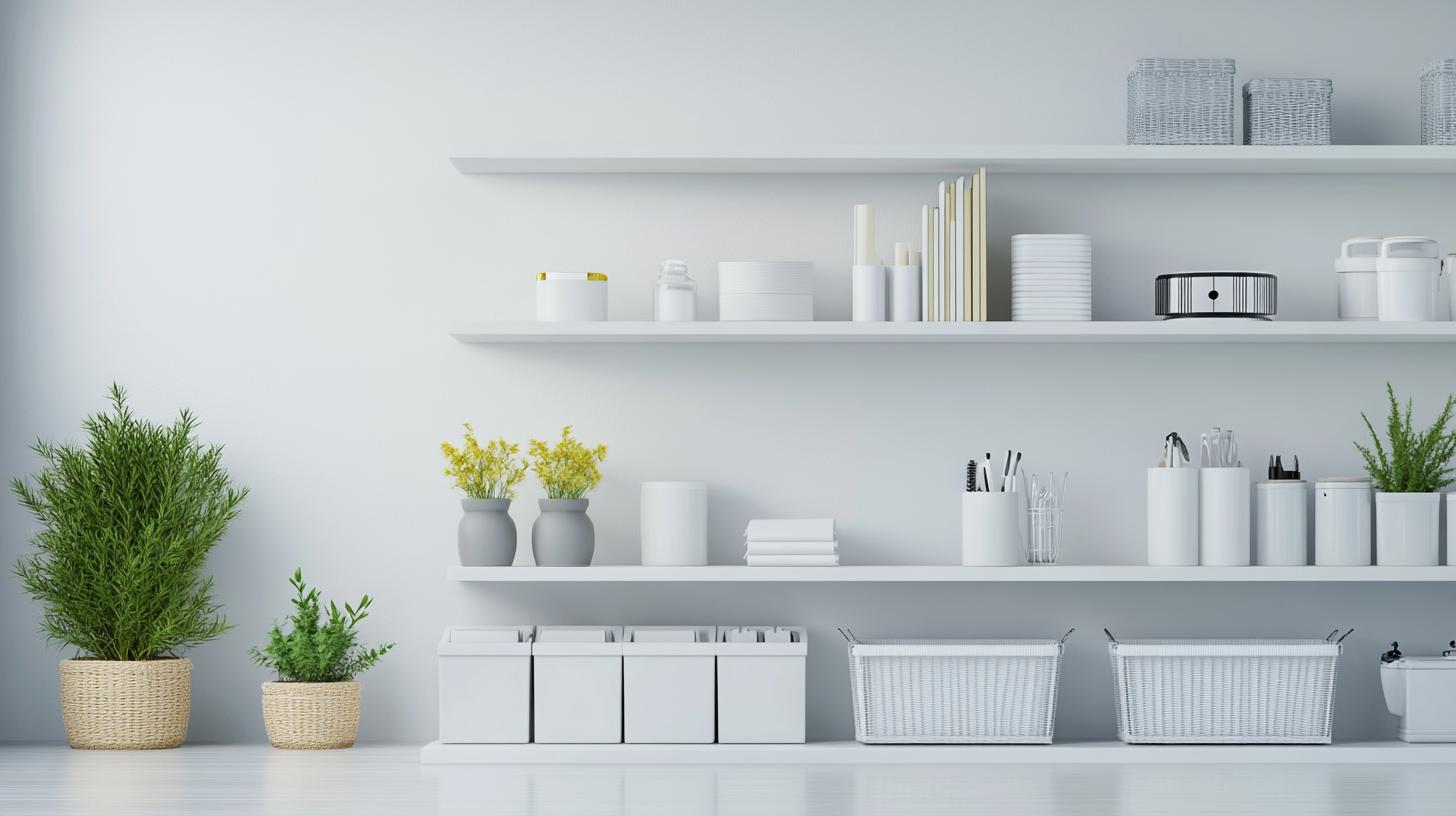 Family collaborating on organization techniques in bright living space
