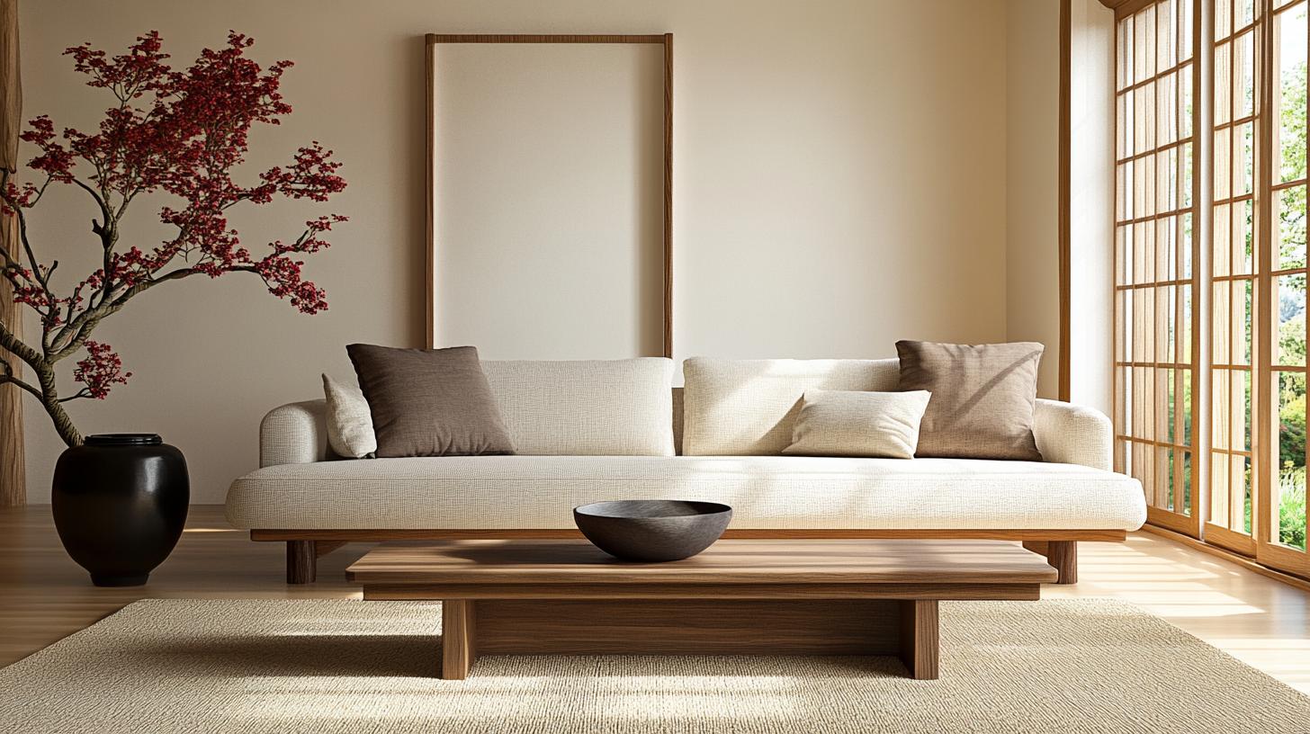 Five essential feng shui elements arranged in peaceful composition