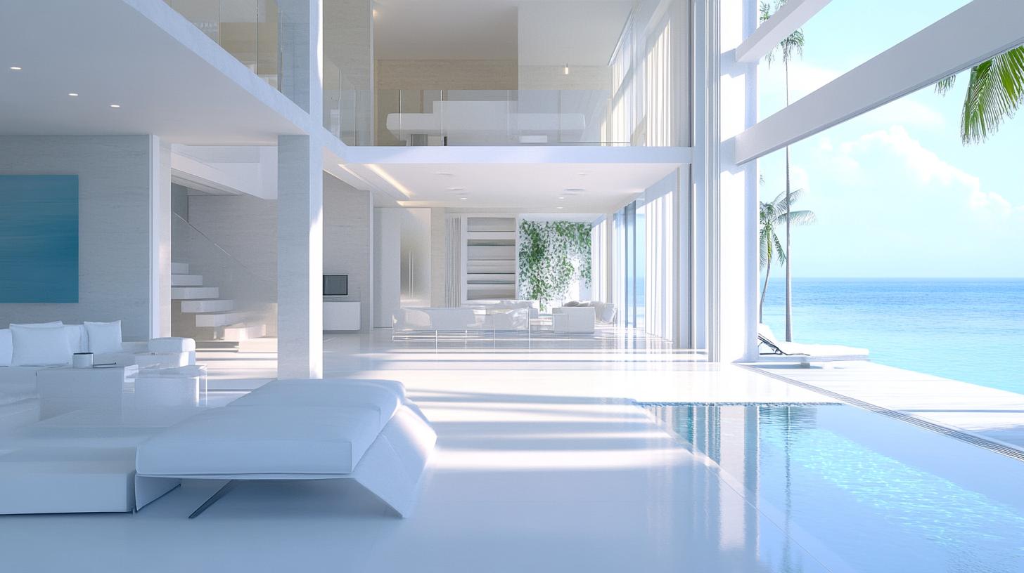Integrated home office with flexible work and family zones