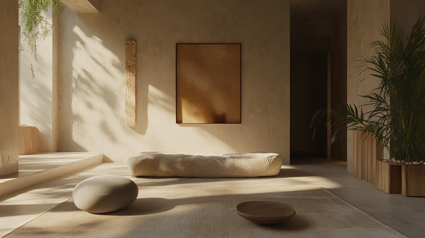 Textural natural materials showcasing organic home design