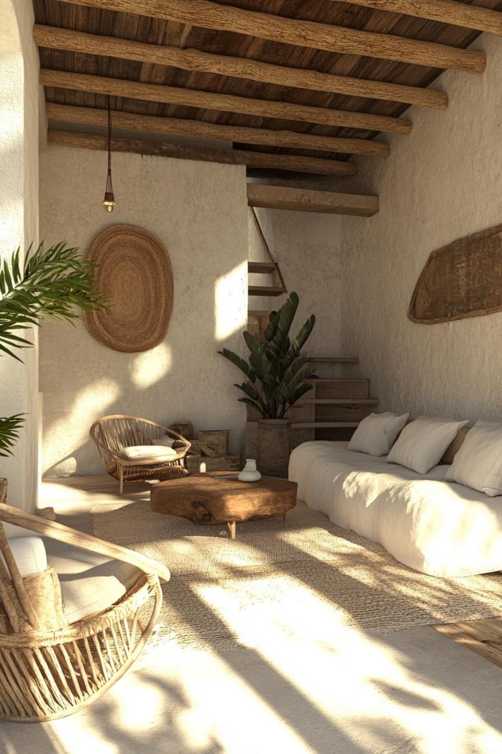 Eco-friendly home interior with sustainable design principles