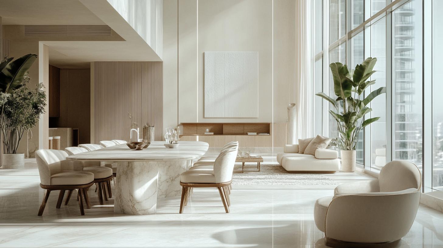 Transformable living room with hidden storage and flexible furniture