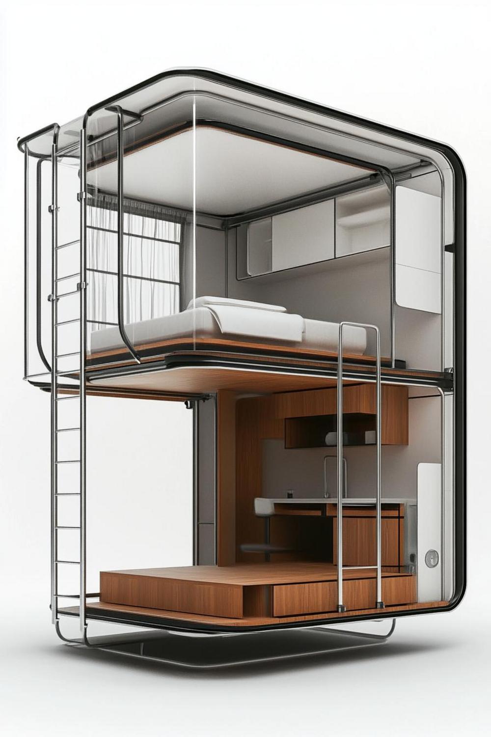 Stylish micro-apartment design for young professionals