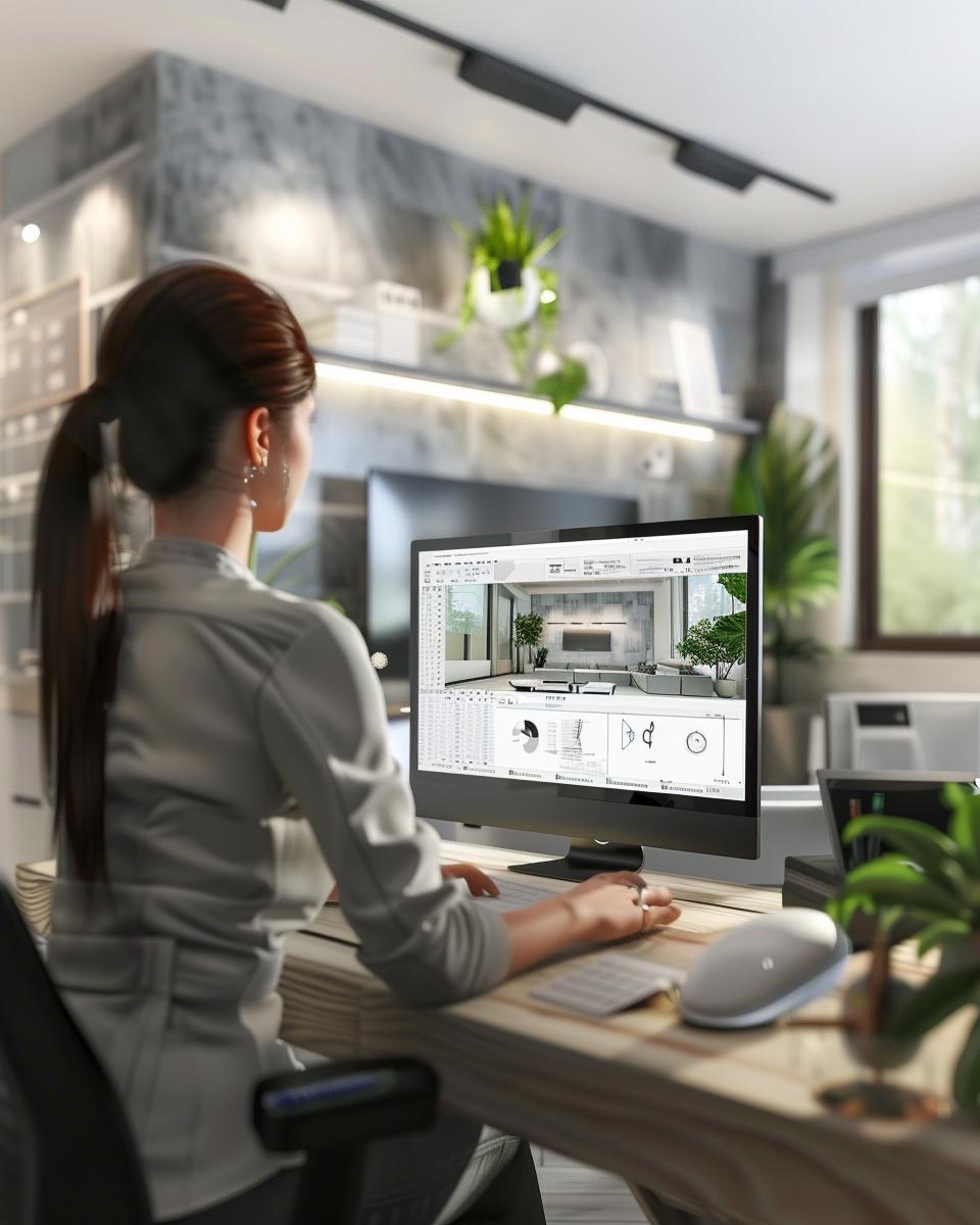 Modern digital interior design interface