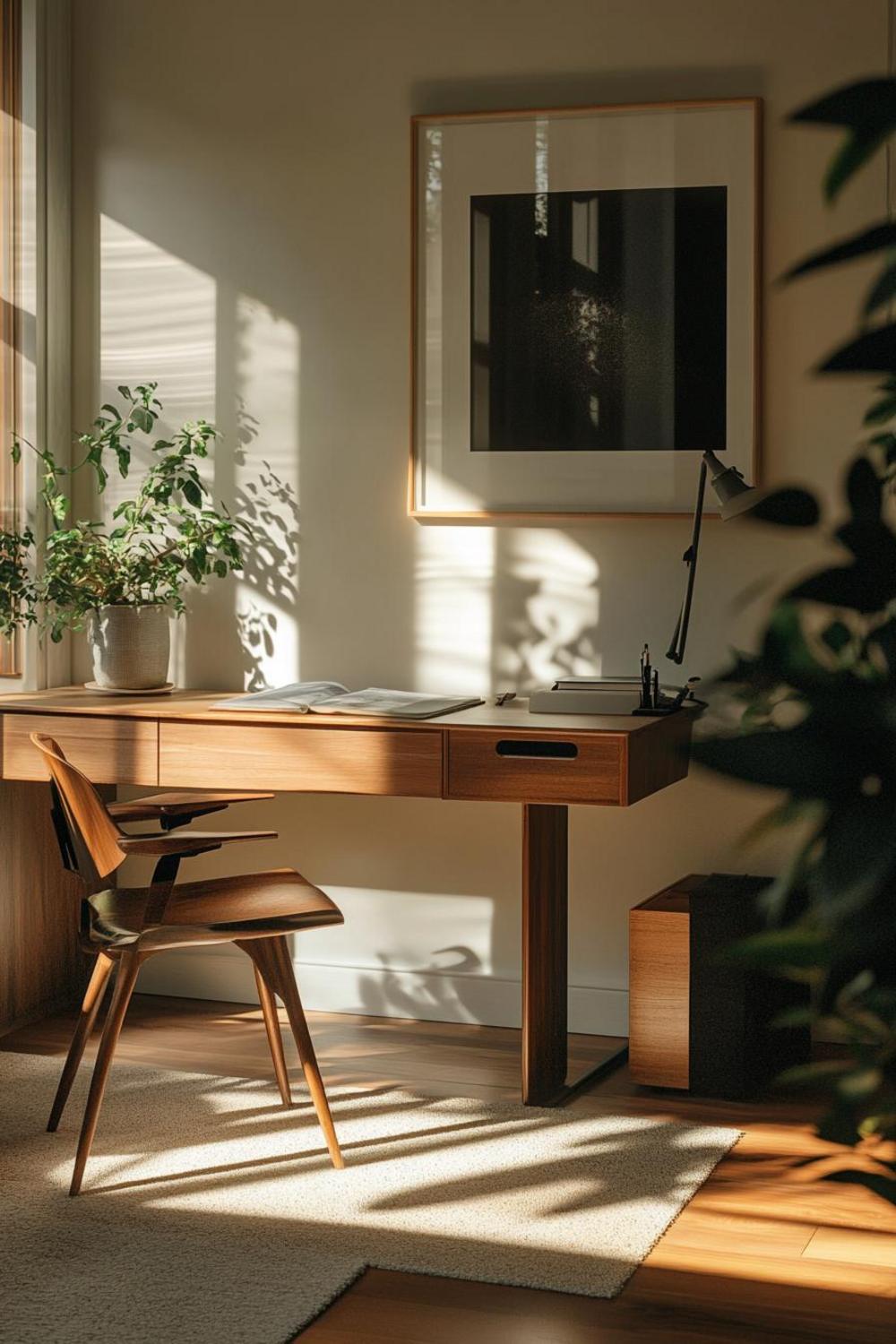 Inspiring minimalist desk decor with personal touches and productivity tools