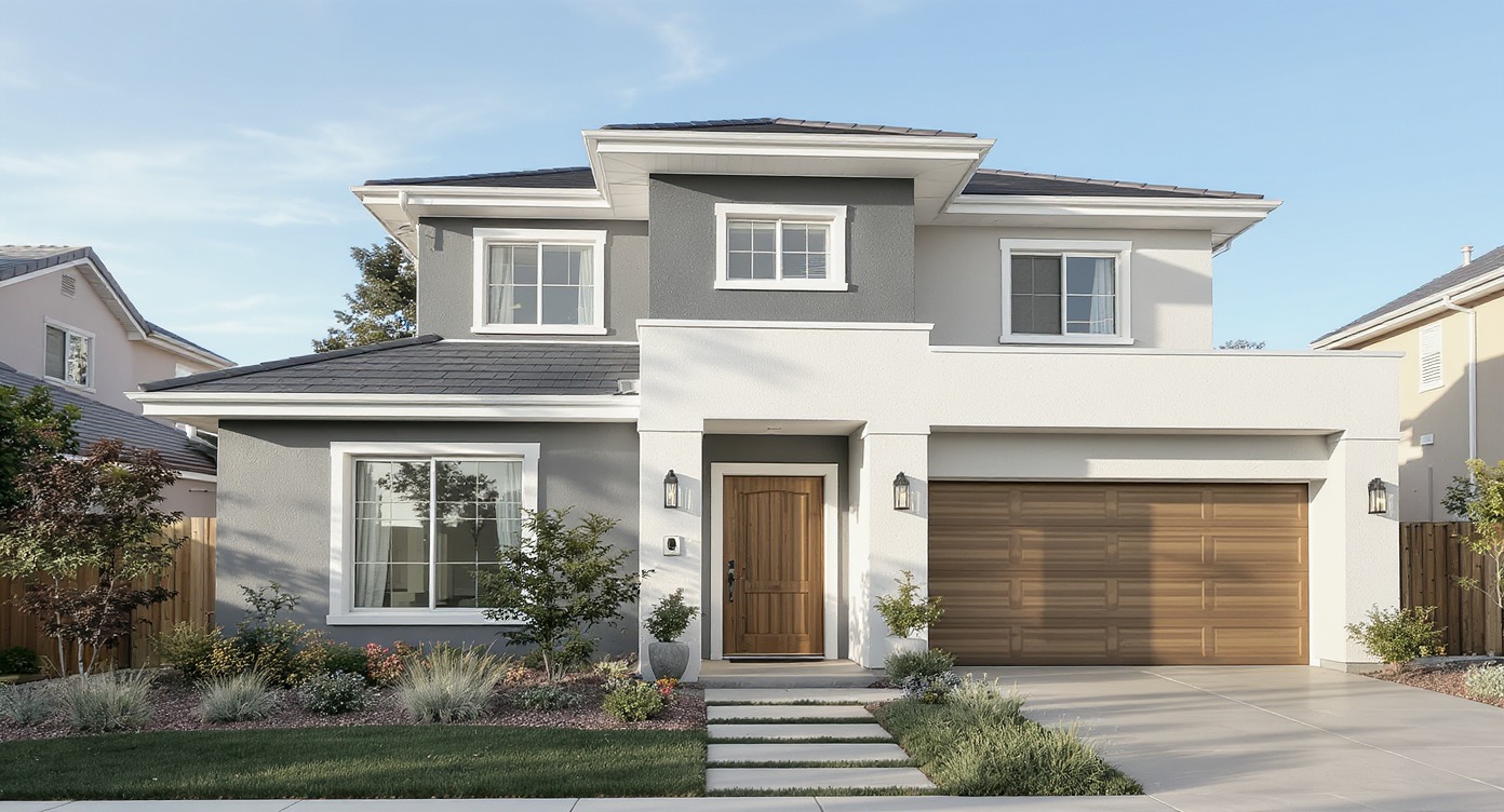 Современный дом с элегантной цветовой палитрой